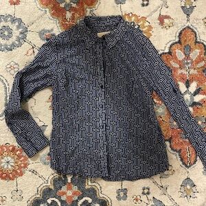 Michael Kors Geometric Cotton Button Down